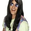 Zwarte 60s Hippie Pruik -80s Kleding Winkel 21322 10