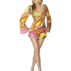 Flower Power Sexy Jaren 60 Vrouw Kostuum