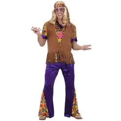 Hippie Vest Met Hoofdband Suedelook Man -80s Kleding Winkel 7327m b 6
