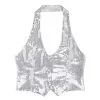 Dames Pailletten Vest Zilver Vrouw -80s Kleding Winkel 9091s a 6