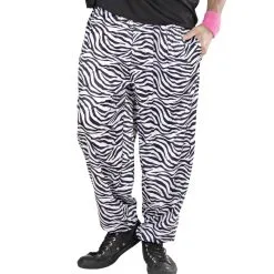 Baggy Broek 80s Zebra Man