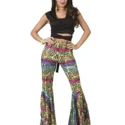 Hippie Broek Kleurrijke Dieren Print Vrouw -80s Kleding Winkel fun 2019 508094l 2 15