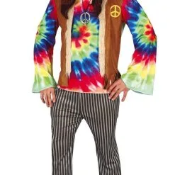 Hippe Hippie Tie Dye Man Kostuum