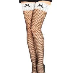 Charmante Netkousen Met Zwart Strikje