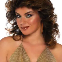 Farrah Golvende Pruik Jaren 70