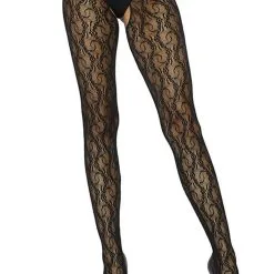 Bloemen Panty Gekruiste Tailleband