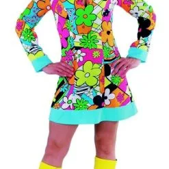 Hyper Drukke Hippie Man Kostuum