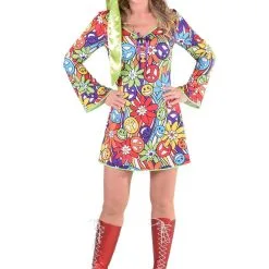 Hippie Peace Smiley Vrouw Kostuum
