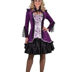 Vergulde Bourgeoisie Jas Paars Vrouw