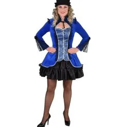 Vergulde Bourgeoisie Jas Blauw Vrouw