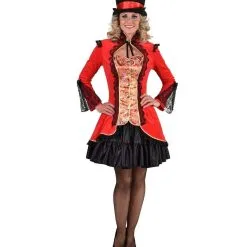 Vergulde Bourgeoisie Jas Rood Vrouw