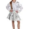 Zilveren Folie Glamour En Glitter Rok Meisje -80s Kleding Winkel mag 2019 220086 91 2 8