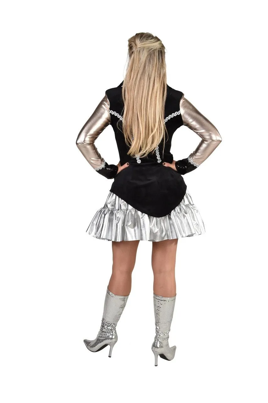 Getailleerde Show Jas Zilver Vrouw 4 Getailleerde Show Jas Zilver Vrouw - Afbeelding 2