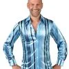 Jaren 70 Blauwe Groovy Blouse Man -80s Kleding Winkel mag 2020 221267 14 1 13