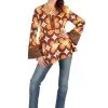Hip Flip Oranje Bloemen Dip Tuniek Vrouw -80s Kleding Winkel mag 2021 222164 2 6