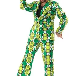 Jaren 70 Hippie Soul Disco 60s Ga Voor Groen Man Kostuum