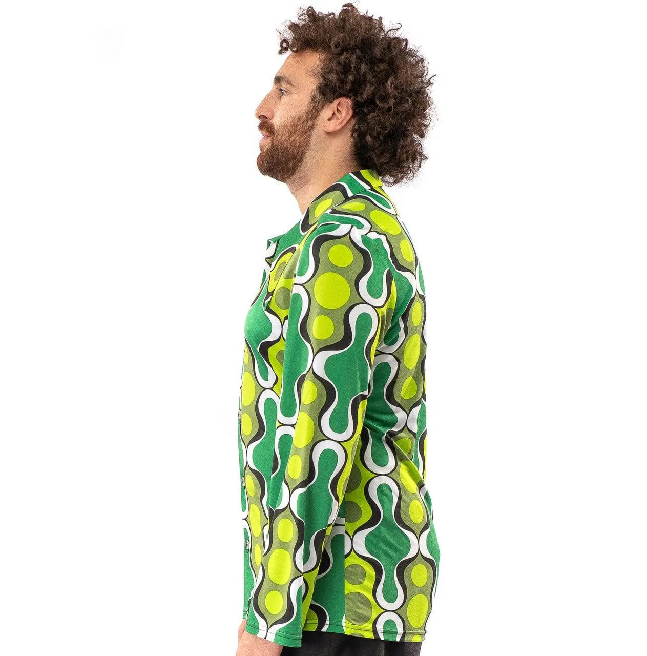 Jaren 70 Hippie Soul Disco 60s Ga Voor Groen Shirt Man 5 Jaren 70 Hippie Soul Disco 60s Ga Voor Groen Shirt Man - Afbeelding 3