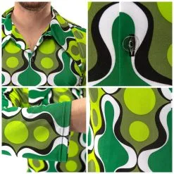 Jaren 70 Hippie Soul Disco 60s Ga Voor Groen Shirt Man 15 Jaren 70 Hippie Soul Disco 60s Ga Voor Groen Shirt Man -80s Kleding Winkel orep 2019 7051011grn d 5 24