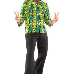Jaren 70 Hippie Soul Disco 60s Ga Voor Groen Shirt Man 17 Jaren 70 Hippie Soul Disco 60s Ga Voor Groen Shirt Man -80s Kleding Winkel orep 2019 7051011grn d 7 24