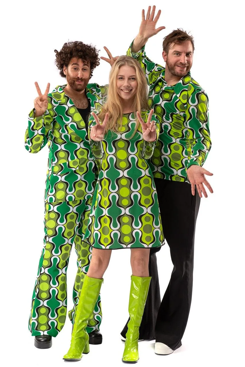 Jaren 70 Hippie Soul Disco 60s Ga Voor Groen Shirt Man 11 Jaren 70 Hippie Soul Disco 60s Ga Voor Groen Shirt Man - Afbeelding 9