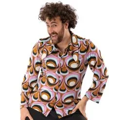 Jaren 70 Hippie Soul Disco 60s Psychedelische Ogen Shirt Man