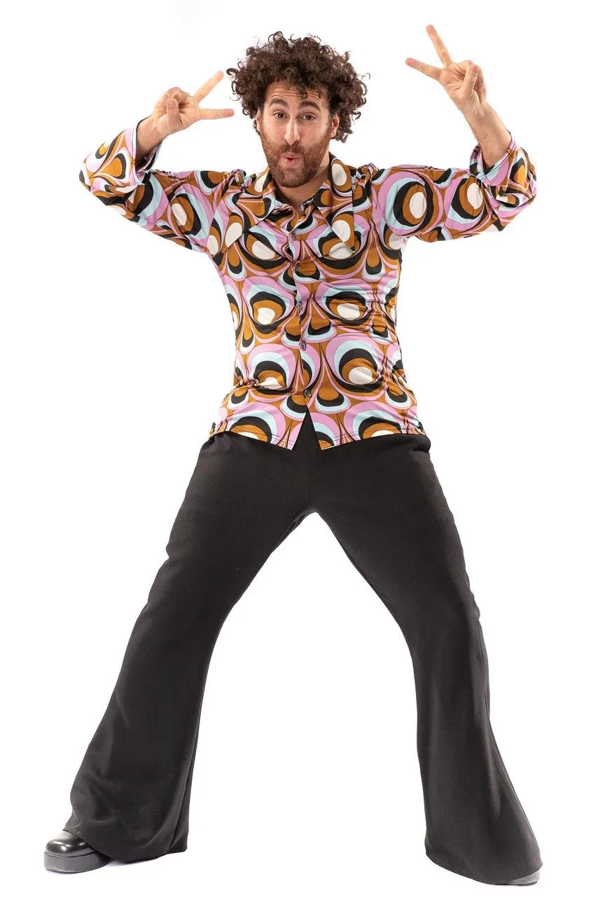 Jaren 70 Hippie Soul Disco 60s Psychedelische Ogen Shirt Man 8 Jaren 70 Hippie Soul Disco 60s Psychedelische Ogen Shirt Man - Afbeelding 6