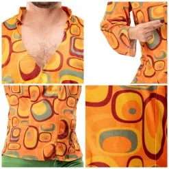Jaren 70 Hippie Soul Disco 60s Agent Orange Shirt Man -80s Kleding Winkel orep 2019 7051011ora d 4 29