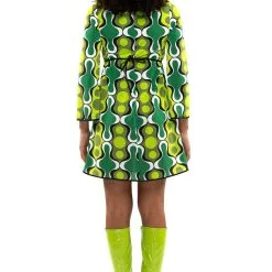 Jaren 70 Hippie Soul Disco 60s Ga Voor Groen Jurk Vrouw -80s Kleding Winkel orep 2019 7062011grn d 3 23