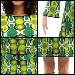 Jaren 70 Hippie Soul Disco 60s Ga Voor Groen Jurk Vrouw -80s Kleding Winkel orep 2019 7062011grn d 4 23