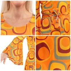 Jaren 70 Hippie Soul Disco 60s Agent Orange Jurk Vrouw -80s Kleding Winkel orep 2019 7062011ora d 5 25