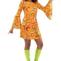 Jaren 70 Hippie Soul Disco 60s Agent Orange Jurk Vrouw -80s Kleding Winkel orep 2019 7062011ora d 7 25