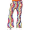 Jaren 60 Regenboog Flower Power Hippie Festival Broek Man