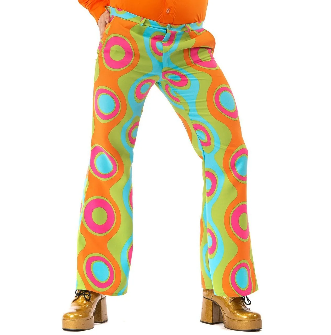 Jaren 60 Psychedelische Golven Flower Power Hippie Festival Broek Man 2 Jaren 60 Psychedelische Golven Flower Power Hippie Festival Broek Man