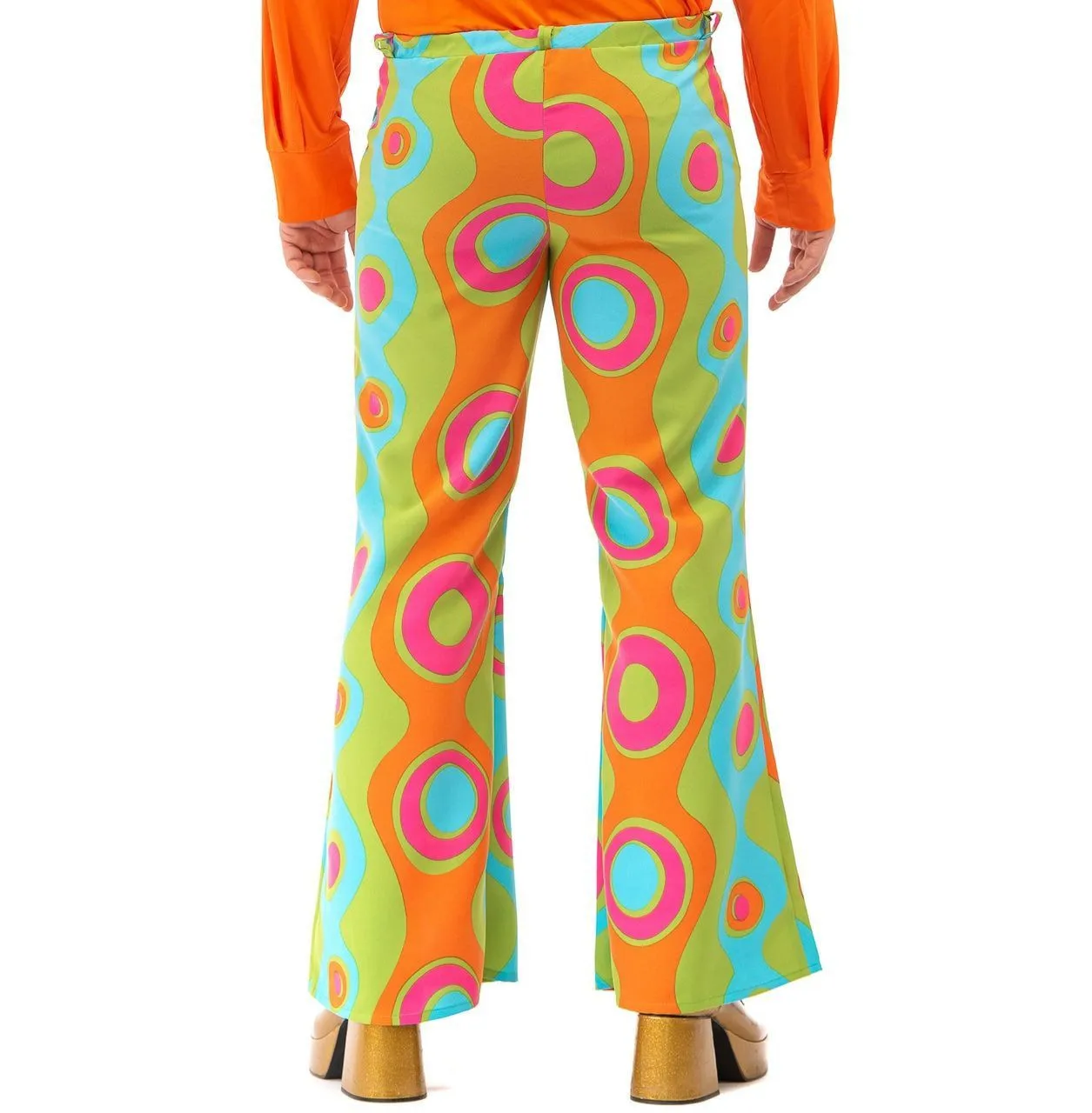 Jaren 60 Psychedelische Golven Flower Power Hippie Festival Broek Man 5 Jaren 60 Psychedelische Golven Flower Power Hippie Festival Broek Man - Afbeelding 4