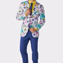 90s Memphis Master Saved By The Bell Opposuit Man Kostuum -80s Kleding Winkel osui 0128 8 17