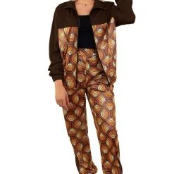 Oldschool Jaren 70 Trainingspak Wendy Vrouw Kostuum