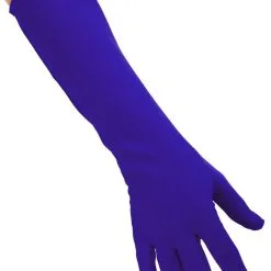 Neon Blauw Handschoen Lang Nylon Water Disco