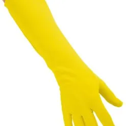Neon Geel Handschoen Lang Nylon Sunny