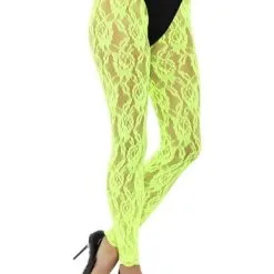 Kanten Jaren 80 Legging Neon Groen