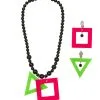 Eighties Ketting En Oorbellen Neon Kleur 2 Eighties Ketting En Oorbellen Neon Kleur -80s Kleding Winkel wdm1014 05838 a 1
