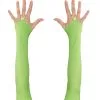 Tachtiger Jaren Vingerloze Handschoenen Satijn, Neon Groen -80s Kleding Winkel wdm1516 00595 a 5