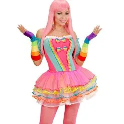 Tachtiger Jaren Vingerloze Handschoenen Satijn, Regenboog Kleuren 11 Tachtiger Jaren Vingerloze Handschoenen Satijn, Regenboog Kleuren -80s Kleding Winkel wdm1516 00597 e 4