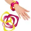 70er Jaren Armband Disco Roze / Geel -80s Kleding Winkel wdm1516 03554 a