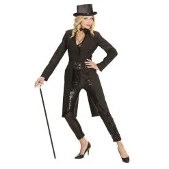 Showlady Zwarte Frackjas Vrouw -80s Kleding Winkel wdm1617 5901 d 13