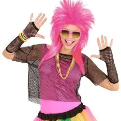 Eighties Visnetshirt Zwart