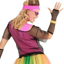 Eighties Visnetshirt Zwart -80s Kleding Winkel wdm1617 91704 c 3