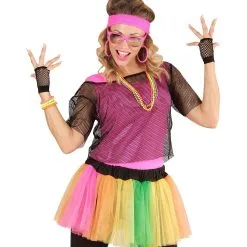 Eighties Visnetshirt Zwart -80s Kleding Winkel wdm1617 91704 d 3