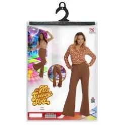 Groovy Gwendolyn 70s Dames Broek, Bruin Vrouw -80s Kleding Winkel wdm 2017 0912 4 7