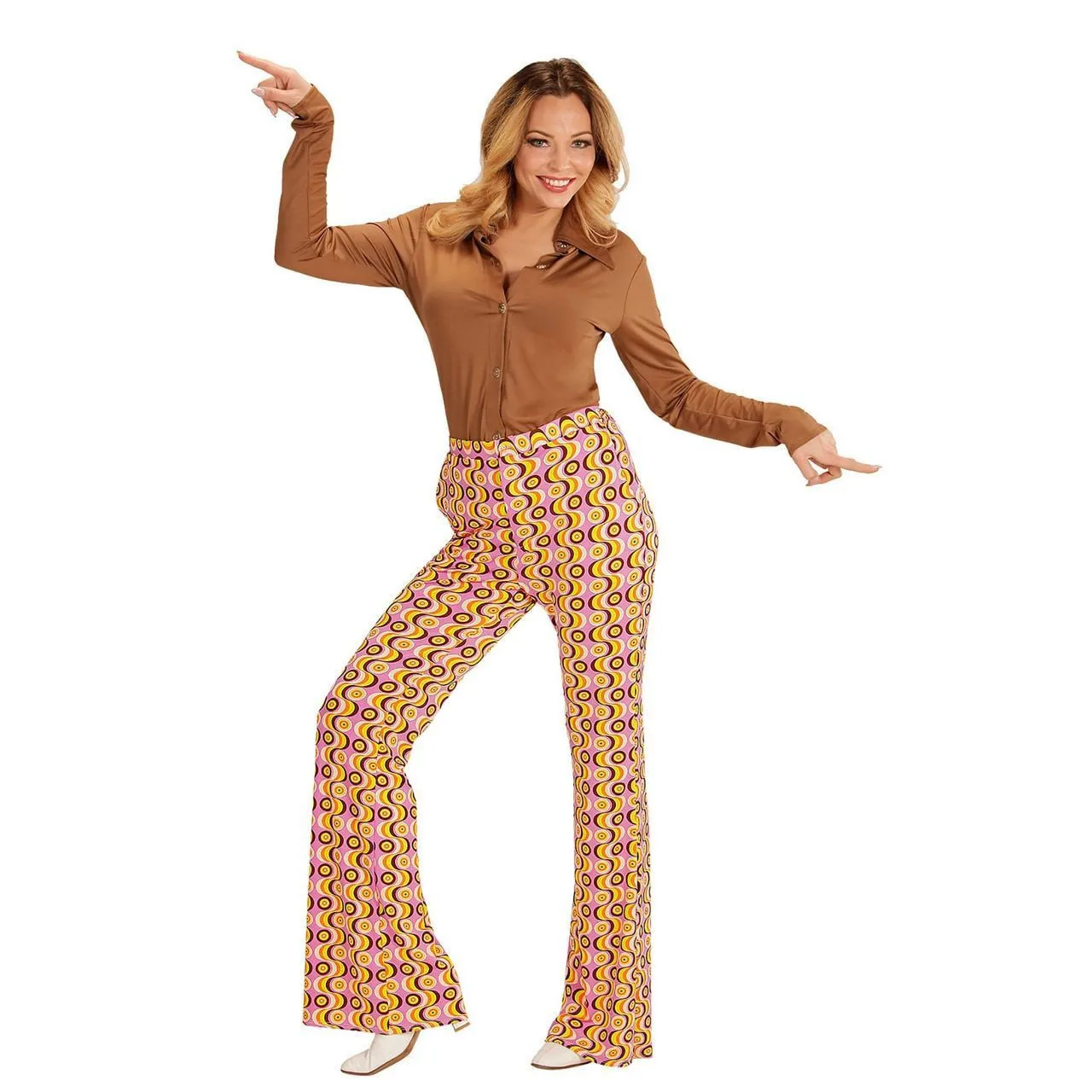 Groovy Gwendolyn 70s Dames Broek, Lps Vrouw 4 Groovy Gwendolyn 70s Dames Broek, Lps Vrouw - Afbeelding 2