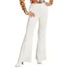 Groovy Gwendolyn 70s Dames Broek, Wit Vrouw